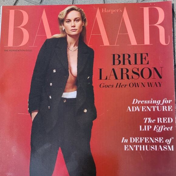 Harpers Bazaar Magazine Brie Larson The Reinvention Issue Fashion Periodical - Picture 2 of 5